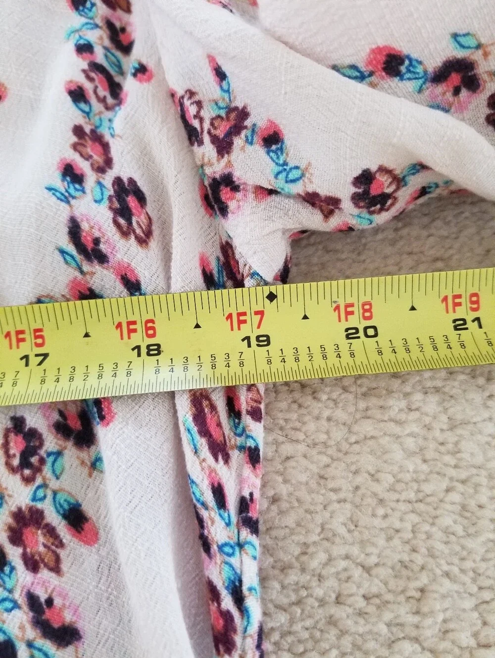 Free People Slubby Crinkle Drop Waist Floral Button Up Shirt Dress Size M